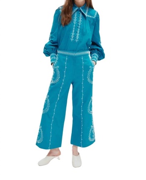 donovan corded pant in sapphire