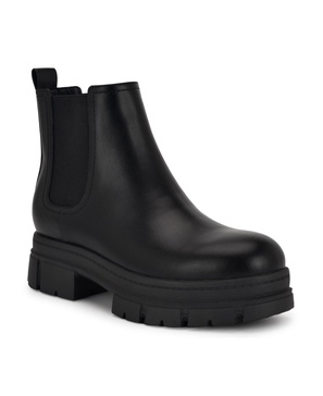 Women's Kimma Round Toe Lug-Sole Casual Booties