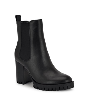 Women's Kort Lug-Sole Block Heel Dress Booties