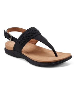 Women's Monte Woven T-Strap Flat Sandals