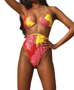 gura bikini top in eros print