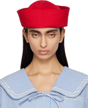 Red Spring Twill Sailor Cap