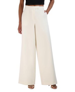 BCBGMAXAZRIA Women's Bi-Stretch Crepe Wide Leg Pants