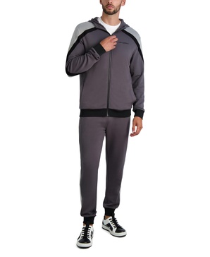 KARL LAGERFELD Mens Plaid Track Jacket