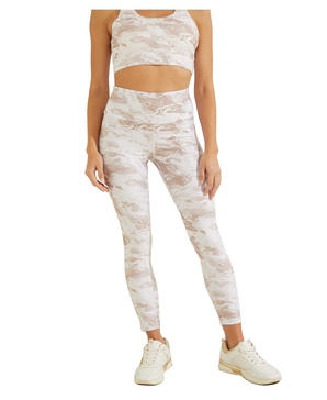 GUESS Women's Active Marble Print Leggings