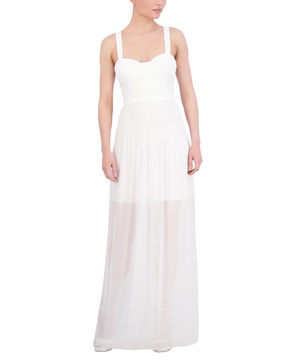 BCBGMAXAZRIA Women's Sleeveless Sweetheart Neck Midi Day Dress