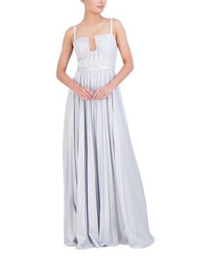 BCBGMAXAZRIA Women's Sleeveless U Wire Neck Pleated Gown