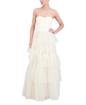 BCBGMAXAZRIA Women's Sweetheart Neck Long Evening Dress
