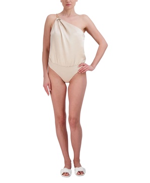 BCBGMAXAZRIA Women's One Shoulder Sleeveless Bodysuit