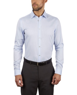 Calvin Klein Men's Slim Fit Non-Iron Herringbone Dress Shirt