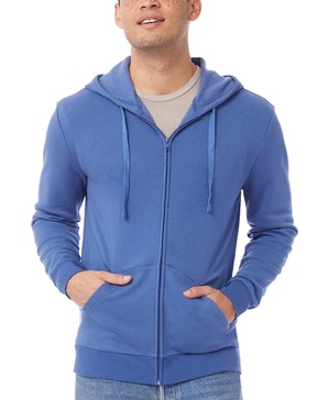 Alternative Men's Hoodie, Eco-Cozy Fleece Full-Zip Hooded Sweatshirt