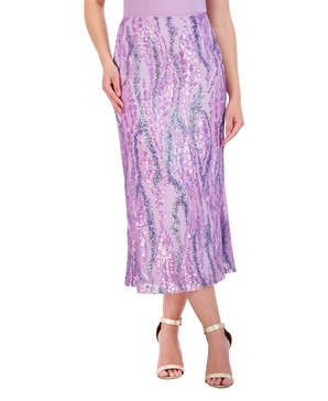 womens sequined mid calf maxi skirt