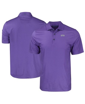 Men's Purple TCU Horned Frogs Pike Eco Tonal Geo Print Stretch Polo