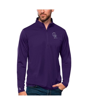 Men's Purple Colorado Rockies Tribute Quarter-Zip Pullover Top