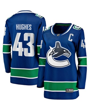 Women's Quinn Hughes Blue Vancouver Canucks Home Breakaway Player Jersey