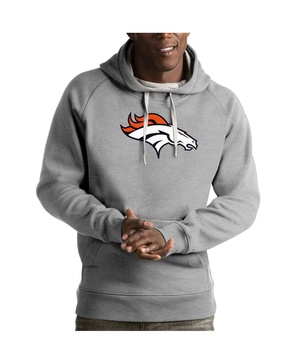 Men's Heather Gray Denver Broncos Victory Pullover Hoodie