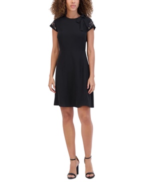 Women's Embellished-Sleeve Sheath Dress 