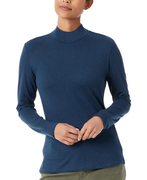 Women's Mock-Neck Long-Sleeve Top