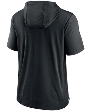 Men's Heathered Charcoal, Black Las Vegas Raiders Performance Hoodie T-shirt