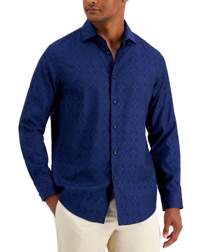 Men's Regular-Fit Medallion-Print Shirt, Created for Macy's 