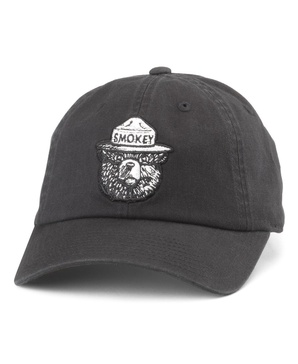 Men's Black Smokey Bear Ballpark Adjustable Hat