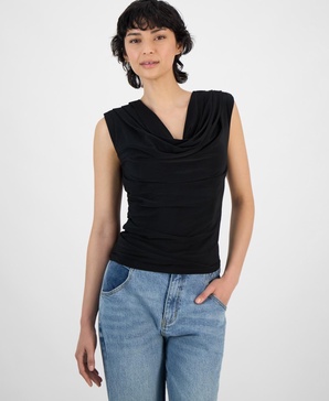 Women's Cap-Sleeve Cowlneck Top, Created for Macy's