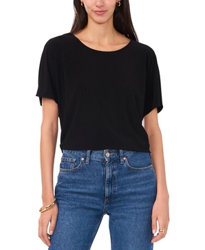 Women's Oversized High-Low Hem Crewneck Top