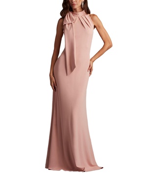 Sims Shoulder Bow Halter Gown