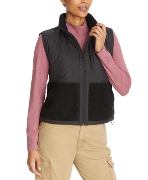 Women's Mixed-Media Zip-Front Campfire Vest