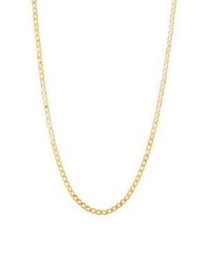 Polished 20" Curb Chain in Solid 10K Yellow Gold