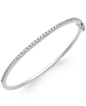 Sterling Silver Cubic Zirconia Bangle Bracelet (1-3/4 ct. t.w.) (Also available in 14k Gold over Sterling Silver)
