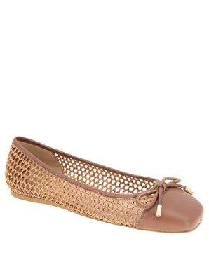Women's Hartly Woven Raffia Square Toe Ballet Flats