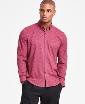 Men's Alfatech Zig-Zag Shirt, Exclusively at Macy's