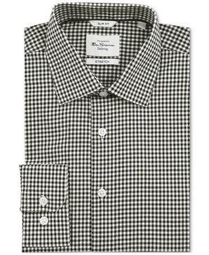 Men's Slim-Fit Gingham Shirt