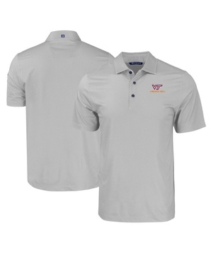 Men's Gray Virginia Tech Hokies Pike Eco Tonal Geo Print Stretch Polo