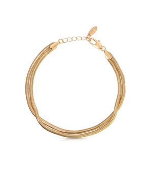 Slinky Snake Double Chain 18k Gold Plated Anklet