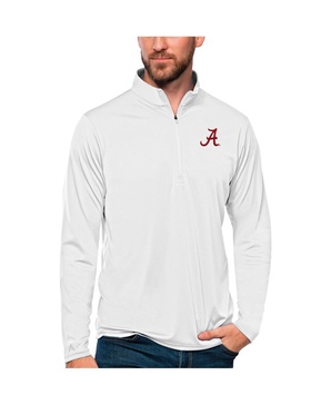 Men's White Alabama Crimson Tide Tribute Quarter-Zip Top