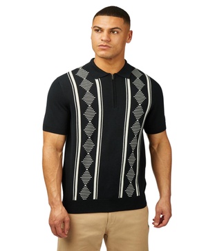 Men's Argyle Jacquard Polo Shirt