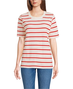 Women's Cotton Relaxed Short Sleeve Crew Neck T-Shirt