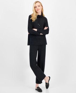 Women's Mock-Neck Sweater & Wide-Leg Pants