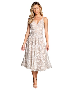 Women's Elisa Floral-Embroidered Midi Dress