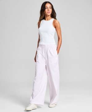Women's Boxer Wide-Leg Pants, Exclusively at Macy's