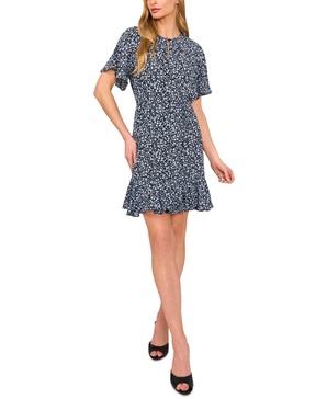 Women's Printed Raglan-Sleeve Skater Dress