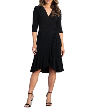 Women's Whimsy Ruffled Midi Wrap Dress