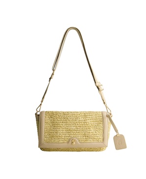 Soft Straw Long Flap Crossbody