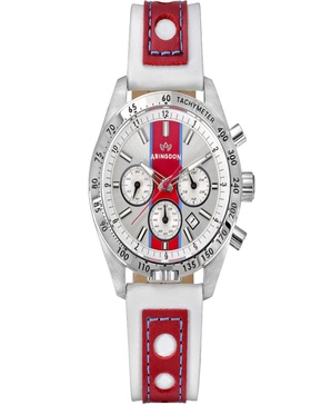 Women's Jordan Chronograph Multifunctional Victory Red Leather Strap Watch, 40mm