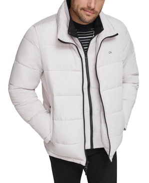 Men's Puffer With Set In Bib Detail, Created for Macy's
