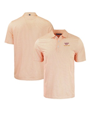 Men's Orange/White Virginia Tech Hokies Pike Eco Symmetry Print Stretch Polo