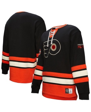 Men's Black Philadelphia Flyers Heritage Lace-Up Pullover Sweatshirt