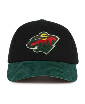 Men's Black/Green Minnesota Wild Burnett Adjustable Hat